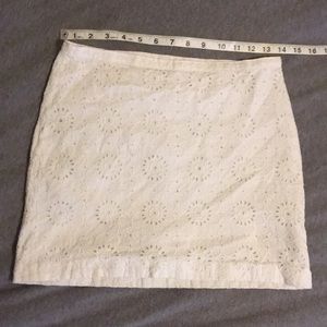 Madewell white floral mini skirt size 2